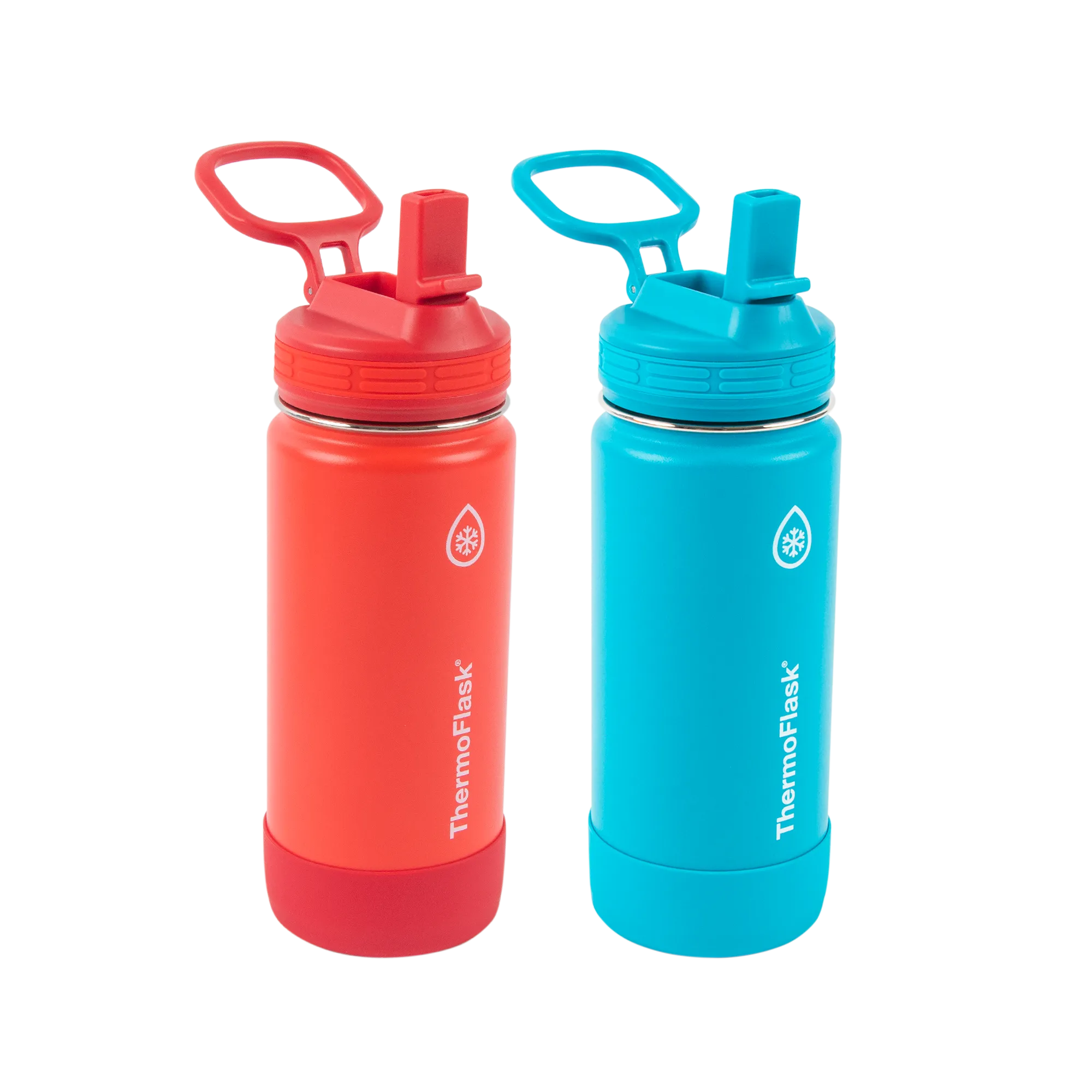 16 oz Kids Water Bottle 2 Pack w/ Straw Lid