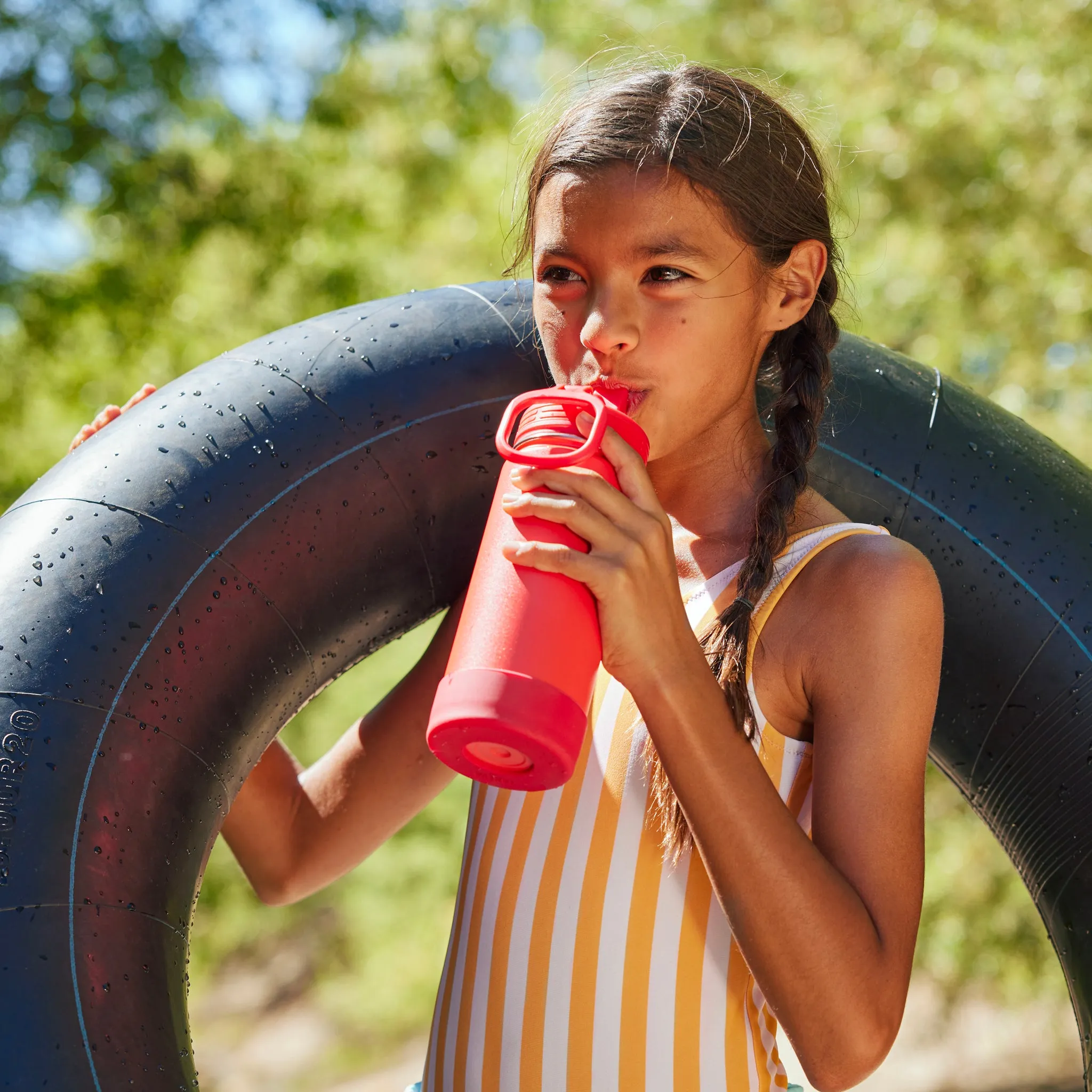 16 oz Kids Water Bottle 2 Pack w/ Straw Lid