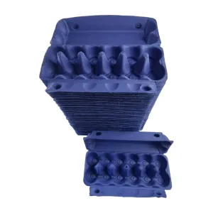 50 X Dark Blue Full Dozen Carton 12-Egg Recyclable Egg Cartons