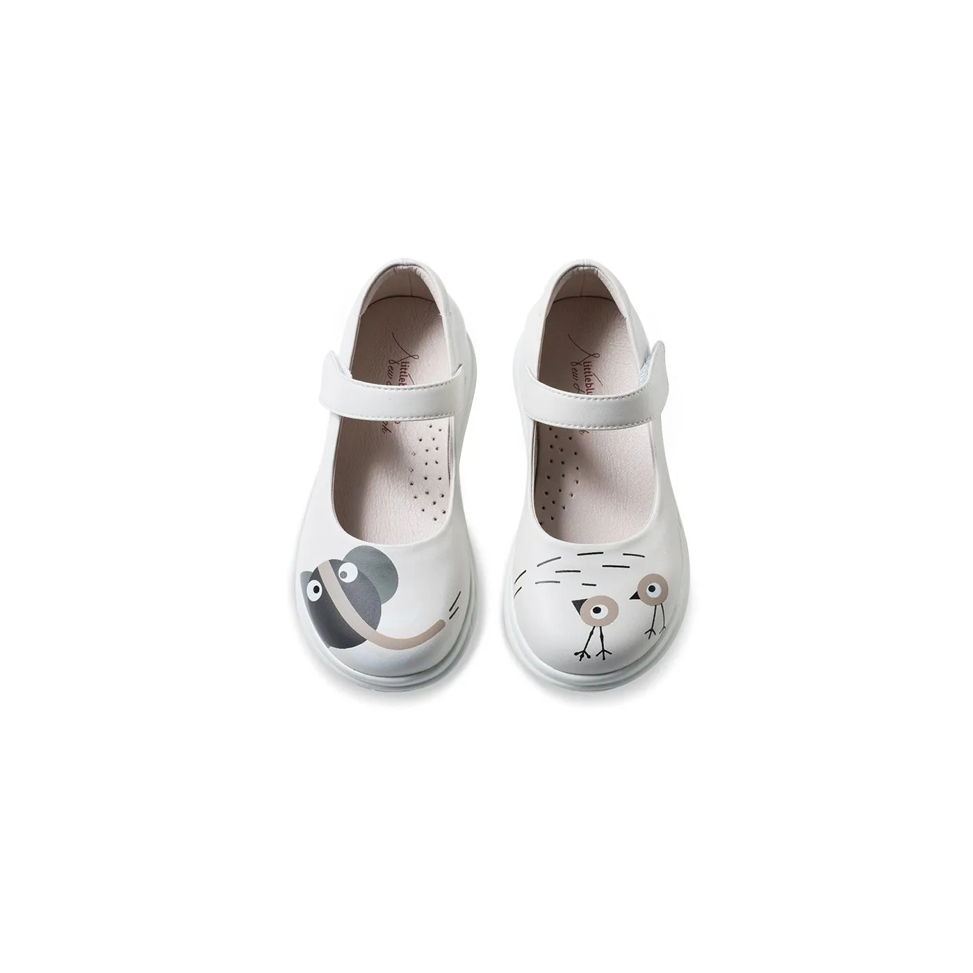 Baby Elephant Lightweight Girl White Mary Jane Shoes