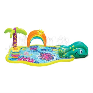 Banzai Splish 'N Splash Kids Inflatable Outdoor Water Park Play Mat with Slide