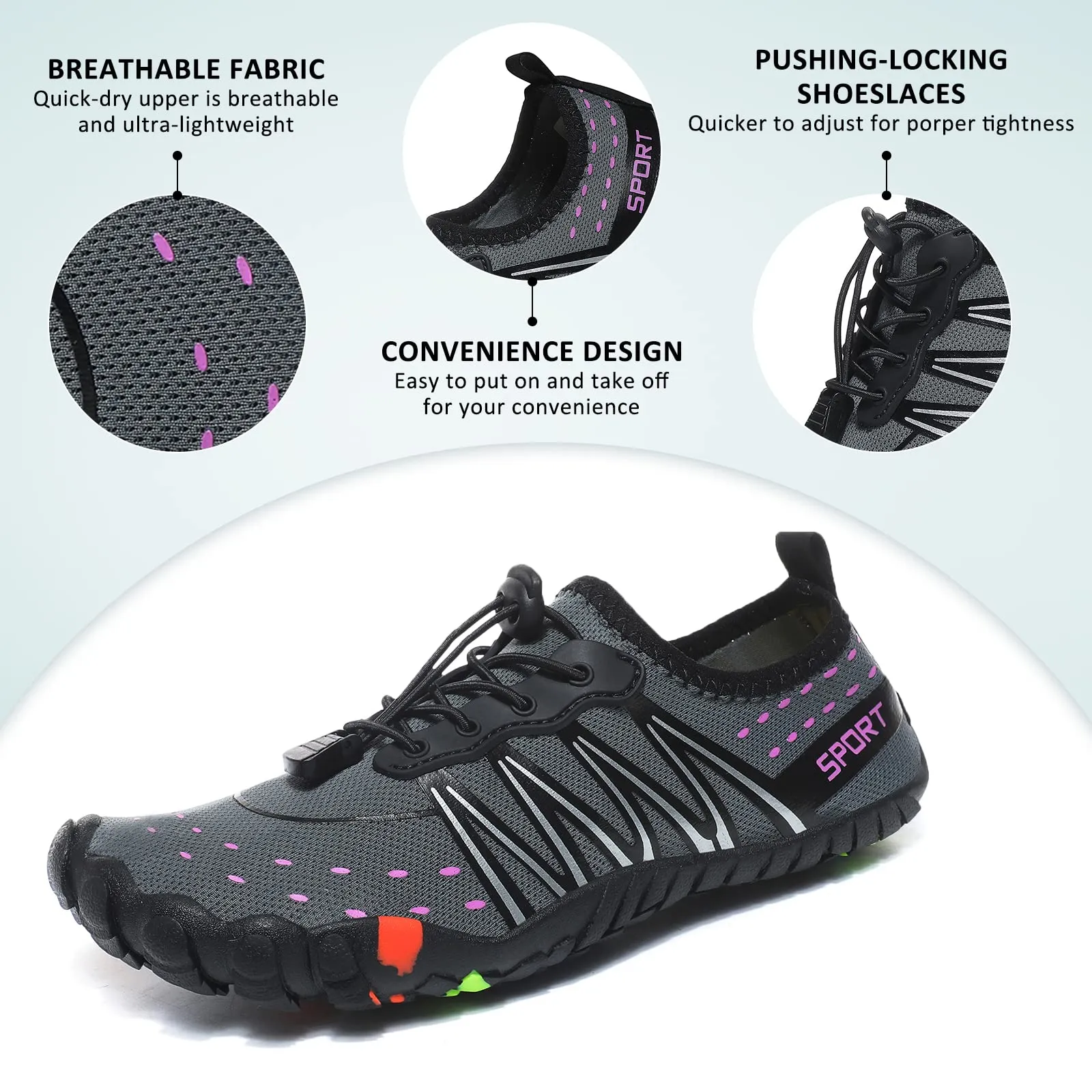 Barefoot Beach Swimming Shoes Quick Drying Trail Running Shoes