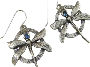 Bluenoemi Israeli Jewelry Dragonfly Feminine Earrings for Woman