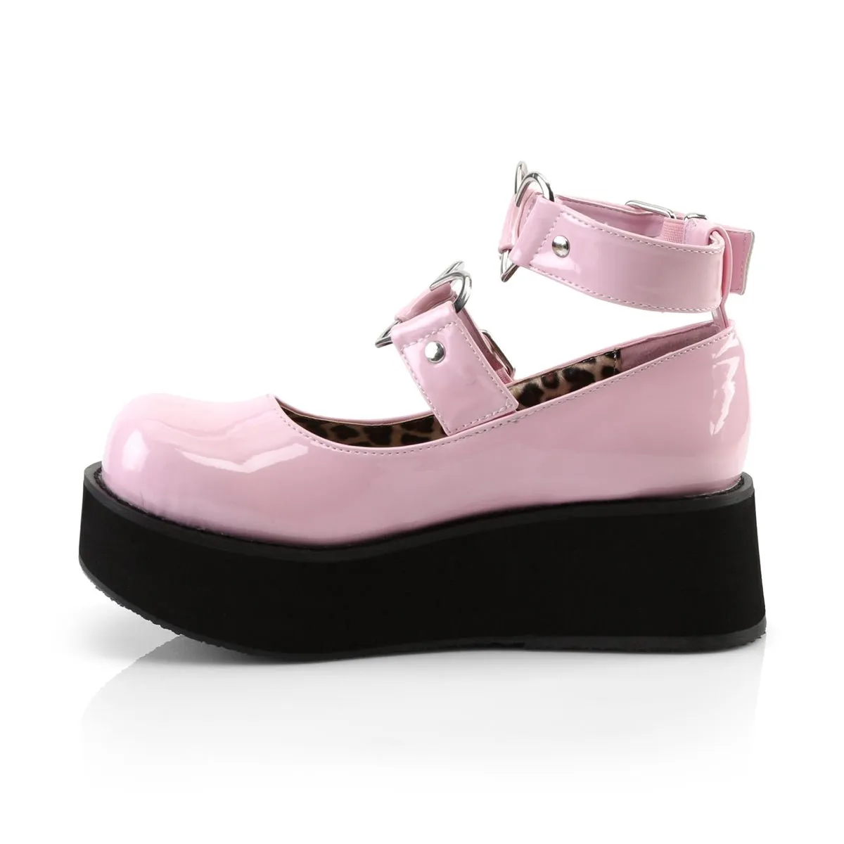 Demonia SPRITE-02 | Baby Pink Patent Leather Mary Janes