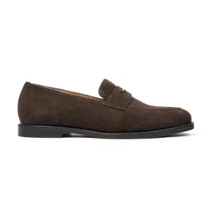 Favara - Men's Dark Brown Kid Suede Loafer