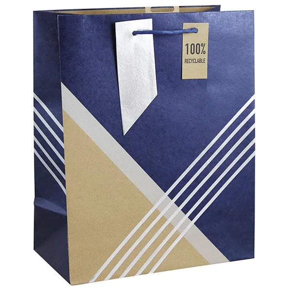 Gift Bag Large - Navy recyclable