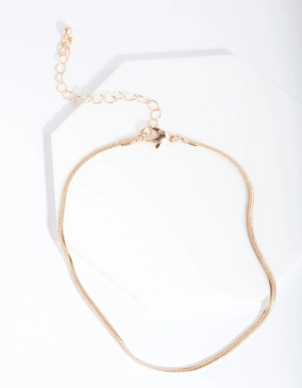 Gold 2mm Snake Chain Anklet