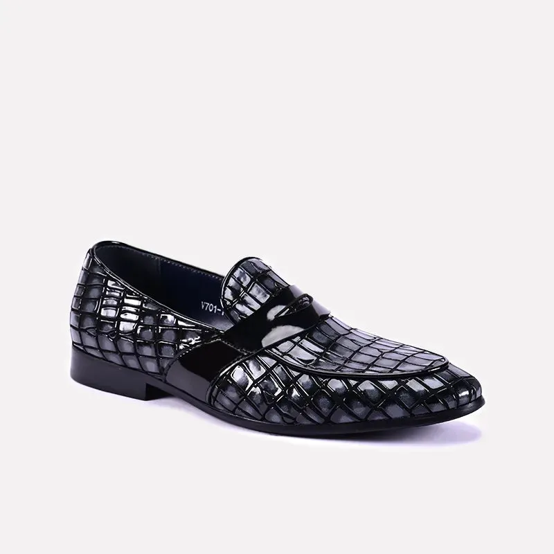 Marston Black Quilted Loafer Dress Shoes 0111246