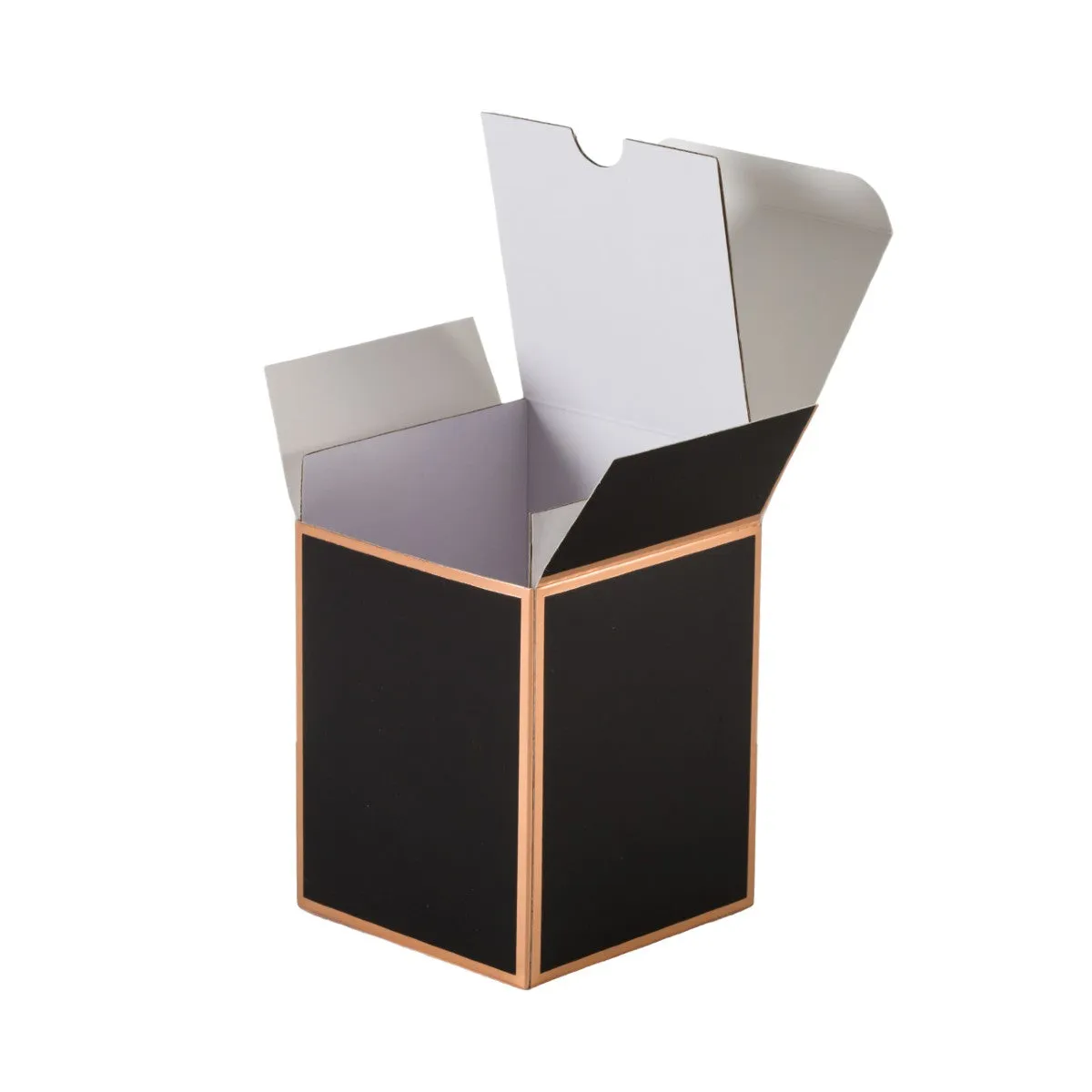 Medium Candle Box - Black with a Rose Gold Edge-pack of 12