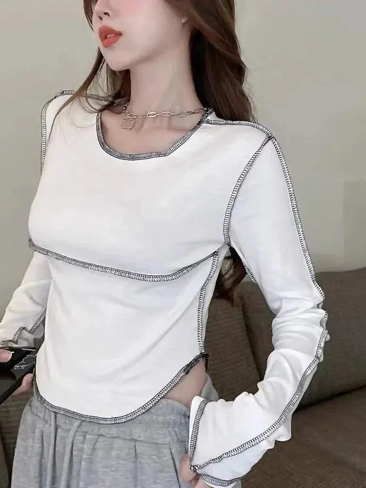 Skinny O-neck Long Sleeve Tee