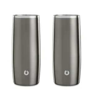 Stainless Steel Highball Glass Set of 2