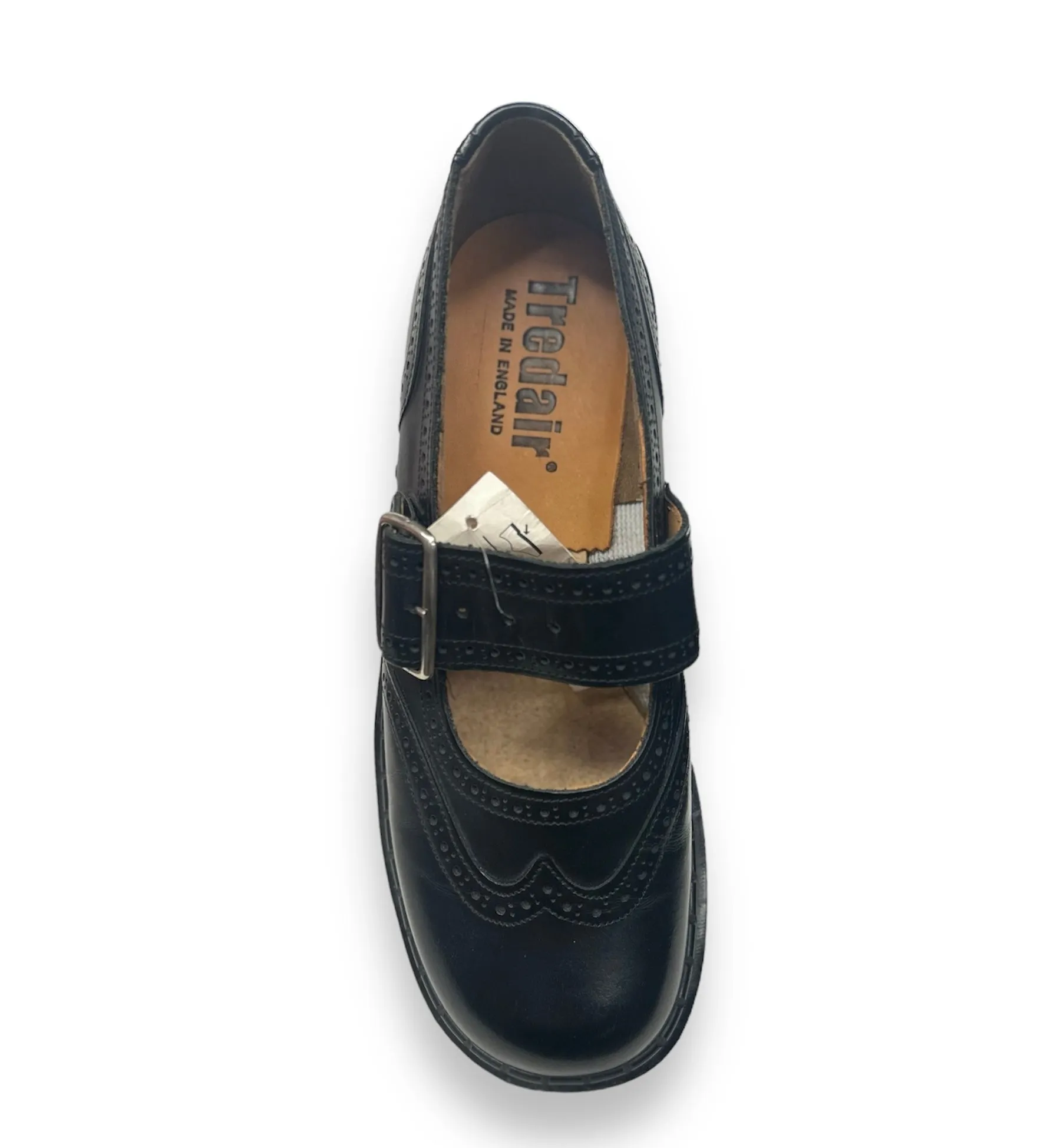 Tredair Black Brogue Mary Jane Sandal