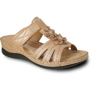 VANGELO Women Sandal CATHY-3 Wedge Sandal Champagne